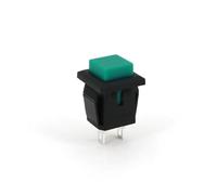 PB04-B Mini-interrupteur carré à bouton-poussoir à réinitialisation momentanée à 2 broches, normalement ouvert, 3 A/125 V CA, 10 pièces(10Pcs Green)