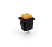 PB04-B Mini-interrupteur carré à bouton-poussoir à réinitialisation momentanée à 2 broches, normalement ouvert, 3 A/125 V CA, 10 pièces(10Pcs Yellow)