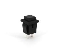 PB04-B Mini-interrupteur carré à bouton-poussoir à réinitialisation momentanée à 2 broches, normalement ouvert, 3 A/125 V CA, 10 pièces(10Pcs Black)