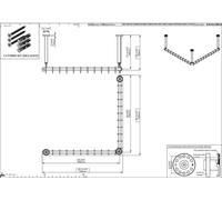 pba 01 Barre de douche AS 1000X1000X440mm en nylon