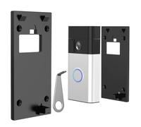 PBAHAUP Support Adhésif Sans Perçage pour Sonnette Vidéo sans Fil, Fixation Haute Adhérence Installation Rapide pour Porte en Bois Métal Béton, Support Universel pour Vidéophone et Caméra de Sécurité
