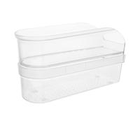PC Boîte de Rangement Transparente Compacte, pour Accessoires de Mixeur | Organisation Peu Encombrante, Accès Facile au Plan de Travail, Nettoyage Simple, pour Petites Cuisines