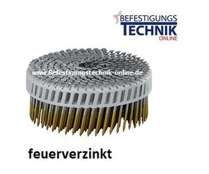 PC Clous pour bobines 2,5x50mm anneau galvanisé à chaud 15° plast pour cloueur pour bobines Bostitch N75C-2-E 2,4M