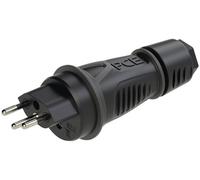PC Electric 0313-ss Fiche électrique mâle avec terre PA6, TPE 250 V noir IP55