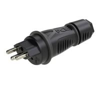 PC Electric 0323-ss Fiche électrique mâle avec terre PA6, TPE 250 V noir IP55