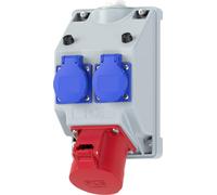 PC Electric 16082542 Bloc multiprise gris, bleu, rouge