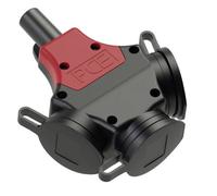PC Electric 24311-sc Adaptateur triple Polyamide, caoutchouc 250 V noir, rouge IP44