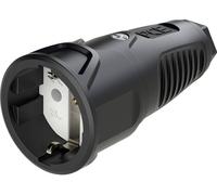 PC Electric 2510-ss Fiche électrique femelle avec terre caoutchouc 250 V noir IP20