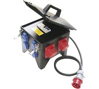 PC Electric 9474070 Mobile 5 G2.5 Distributeur solide Embout en caoutchouc Portable 4 x 250 V/2 x 400 V + FI, IP44