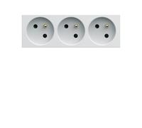 PC triple goul. 2P+T 16A pure - APPAREILLAGE MURAL GALLERY HAGER WXF423B