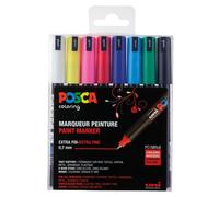 [PC1MR/8A ASS18] Posca Set de 8 Marqueurs PC1MR Pte calibrée extra-fine Coule...