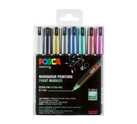 [PC1MR/8A ASS19] Posca Set de 8 Marqueurs PC1MR Pointe calibrée extra-fine Co...