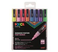 [PC3ML/8A ASS26] Posca Set de 8 Marqueurs PC3ML pointe conique fine en plasti...