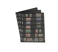 PCCB MINGT 10 pièces Pages de Recharge d’Album Standard à 9 Trous Double Face - Inserts pour Album de Collection de Cartes, Timbres, Billets et Pièces (7 Poches)