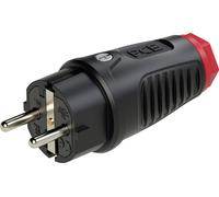 PCE PCE Fiche de protection IP54 en caoutchouc plein 16A / 250V AC / 3p (2P+E) Quantité:1