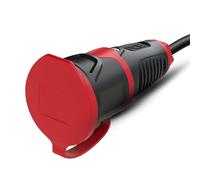 TAUR2 2521-SR - Accouplement en caoutchouc plein Taurus2, type F - CEE 7/3, noir