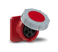 Prise encastrée droite POWER TWIST 63A 3P+Z+N 400V 100x100mm IP67
