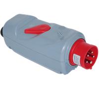 PCE 54015530 - Prise CEE avec interrupteur, 5 pôles, 400 V, 16 A, rouge