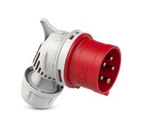 PCE 8025-6 Fiche Coudée CEE 32A 5 Pôles 400V IP44 Twist Rouge | Fiche industrielle pour courant fort 6h, connecteur de chantier robuste en PC/ABS, idéal pour atelier et caravane