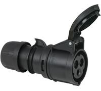 PCE CEE 16 A/240 V - 3P Fiche femelle noire - Turbo Terminal - sans vis - Connecteurs CEE