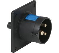 PCE CEE 16 A/240 V - Prise mâle à 3 broches, noire - Connecteurs CEE