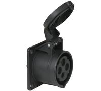 PCE CEE 16 A/400 V - 4P Fiche femelle Noire - Connecteurs CEE
