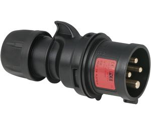PCE CEE 16 A/400 V - 4P Fiche mâle noire - Connecteurs CEE