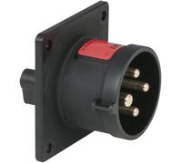 PCE CEE 16 A/400 V Prise mâle à 4 broches, noire - Connecteurs CEE