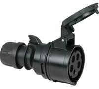 PCE CEE 16A 400V 5p Plug Female - Noir, Turbo Twist, IP44 - Connecteurs CEE