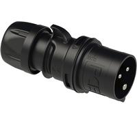 PCE CEE 32 A/240 V 3-P Fiche mâle noire - Série SHARK - Connecteurs CEE