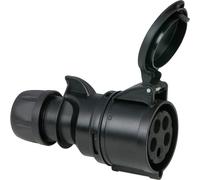 PCE CEE 32A 400V 5p Plug Female - Noir, Turbo Twist, IP44 - Connecteurs CEE