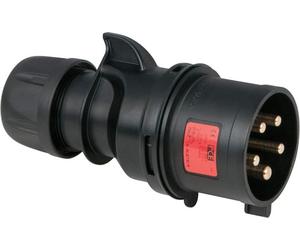 PCE CEE 32A 400V 5p Plug Male - Noir, Turbo Twist, IP44 - Connecteurs CEE