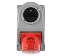PCE COMBO-POL Prise fixe avec interrupteur 0-1 32 A 5P 400 V IP44 960625401W