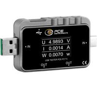 PCE Instruments Ampèremètre USB numérique avec testeur de tension