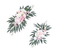 PciDinFo 2 Pièces Fleurs pour Arche de Mariage Arrangement Mural Fleurs Artificielles Guirlande Florale Artisanale en Soie Ornement à Suspendre Adaptées pour, ROSE