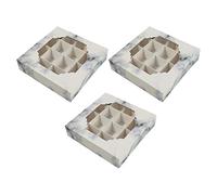 PciDinFo 3 Pièces Boîtes à Bonbons Boîte à Gâteau Boîte à Friandises Boîte à en Papier Compartimentée Pratique Réutilisable Adapté aux Fêtes