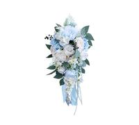 PciDinFo Bouquet de Mariée, Bouquet de Fleurs Artificielles, Roses, Composition Florale En, Bouquet Noué à La Main En Fleurs de Soie pour Mariage, Anni