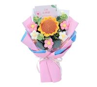 PciDinFo Bouquet de Mariée, Bouquet de Fleurs, Bouquet Tissé à La Main, Composition Florale Artificielle, Bouquet de Marguerites, Décoration pour Mariages, Ann, ROSE