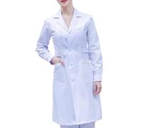 PciDinFo Ensemble de Travail pour Infirmière, Uniforme avec Poches, Taille Ajustable, Respirant, Idéal pour Cabinet Médical, Hôpital et Lieu de Travail, Blanc, XL et épais