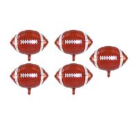 PciDinFo Lot de 5 Ballons Décoratifs en Aluminium pour Anniversaire : Résistants, Faciles à Assortir, Effet Décoratif, Parfaits pour Une Fête D'enf, Brun, Football américain