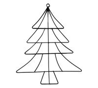 PciDinFo Support Sapin de Noël Fer Support Cadre Décoratif Créatif Ornement Suspendu Unique Artisanat Mural Adapté à La Décoration D'Intérieur et de Jardin, Noir