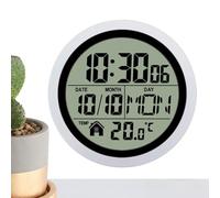 Pcingsia Horloge Murale numérique à Ventouse pour Salle de Bain | Affichage de la température et de la Date - Étanche - Décoration de Chambre pour Maison, Appartement, Bureau, Spa, Chambre à Coucher