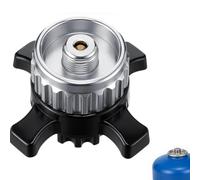pclapora Adaptateur pour Cartouche Gaz Compatible Campingaz CV Easy Clic vers Valve à Vis EN417, Raccord Étanche en Laiton Alliage Métallique pour Réchaud Camping Extérieur