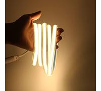 pcning 220 Volt COB Bandeau LED 2M Blanc Chaud avec Interrupteur, IP67 Etanche 280 LEDS/M Rubans a LED 3000K 2 Metre 220V (Blanc Chaud, 2)