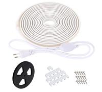 pcning 220V 230V Bande Lumineuse LED COB 20M sans Transformateur avec Prise Blanc 4000K, 20 Metre Ruban Cordon Lumineux LED 220 Volts (20m, Blanc)