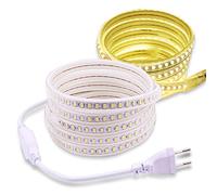 pcning 2M 3M 5M 6M Bande LED Blanc 3000K 4000K 6000K AC 220V Interieur Exterieur IP67 Etanche SMD 5730 120led / m Ruban LED pas besoin de Transformateur (Blanc, 3)