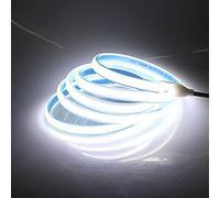 pcning 5 Metres Bande LED COB 220V Exterieur Etanche IP67 Blanc Froid avec Interrupteur, 5M 280 LEDS/M Puissante Ruban Recoupable 50 CM (Blanc Froid, 5)