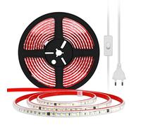 pcning Bandeau LED 10M Auto Adhesif 220V sans Transformateur avec Interrupteur, 10 Metre Ruban LED Puissant IP67 Etanche Strip Light Blanc Froid 6000K (Blanc Froid, 10)