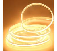 pcning COB LED Ruban Lampe 3m 220 Volt 3000K Blanc Chaud, 3 Metres Flexible LED Strip Exterieur Interieur IP67 Impermeable (Blanc Chaud, 3M)