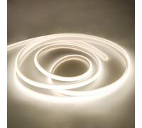 pcning Eclairage LED COB Ruban AC 220V 3M Blanc 4000K, 3 Metres IP67 Waterproof Strip Light with ON OFF Switch and EU Plug (Blanc, 3M)